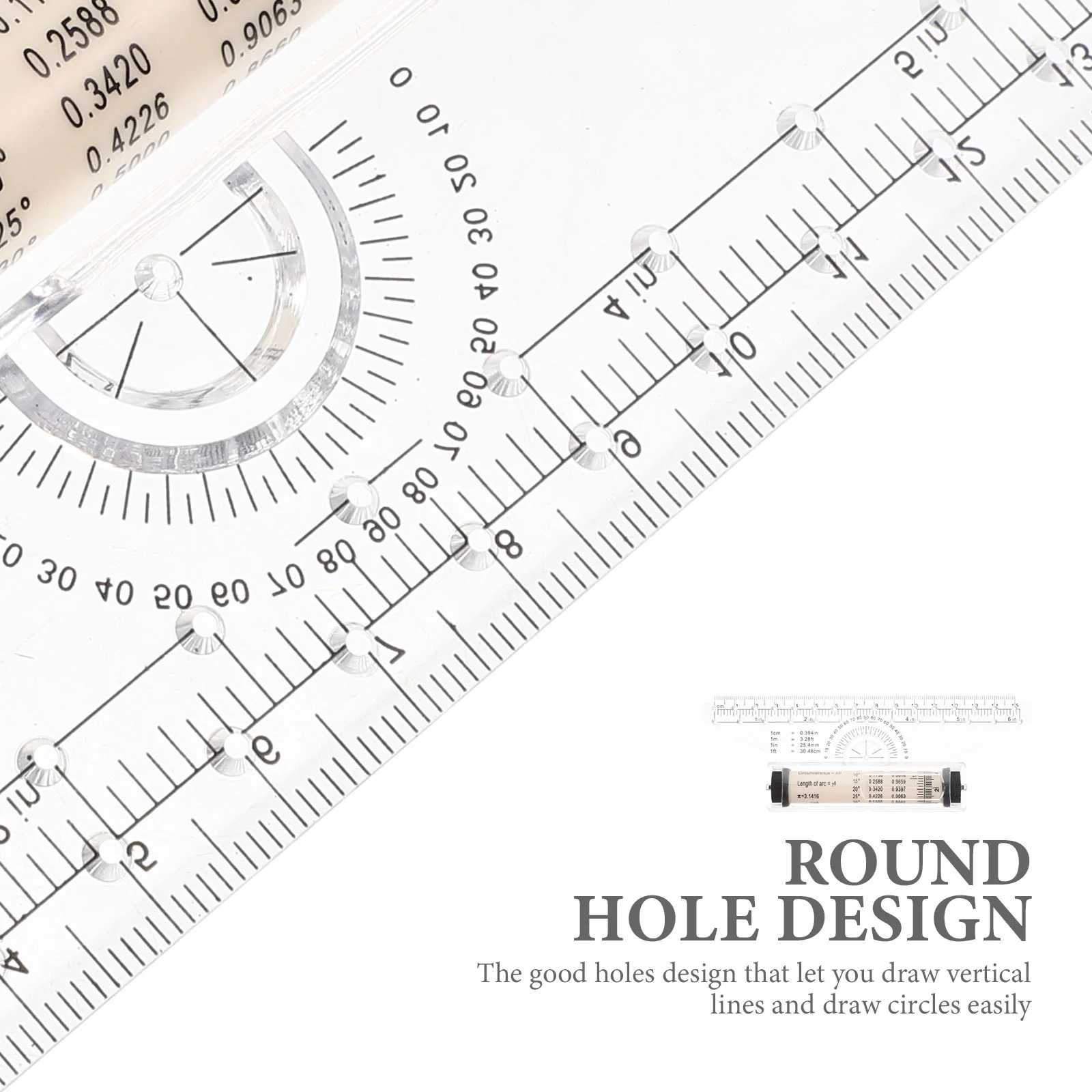 Balance Ruler Plastic Measuring Tool Rollers Engineers Use Rolling Multi-purpose Drawing Portable