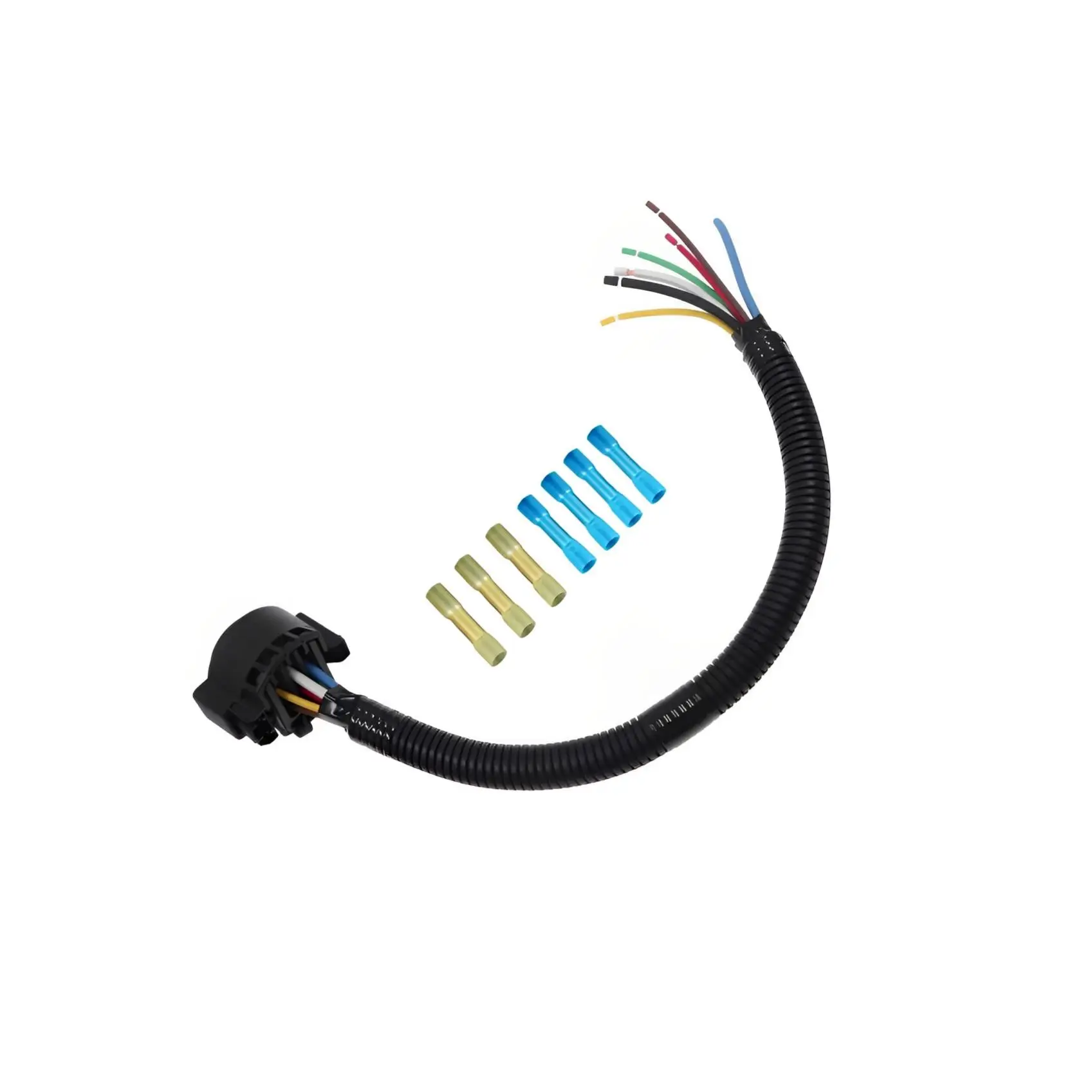 12V Trailer Wiring Harness for Commercial Vehicle/Semi-trailer/Trailer with Waterproof Heat Shrinkable Pipe Restraining Strap