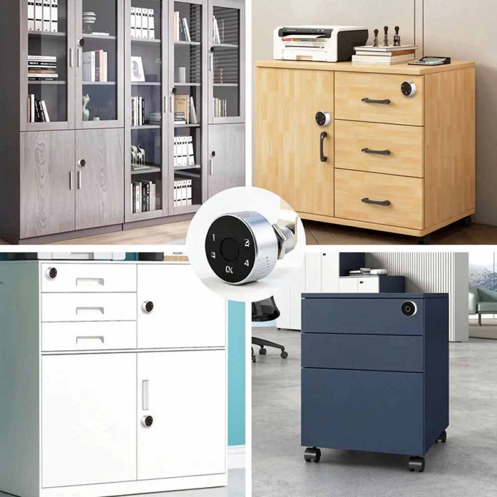 Smart Drawer Security Lock Fingerprint Password App Electronic Cabinet Latch For Wooden File Wardrobe Office Storage