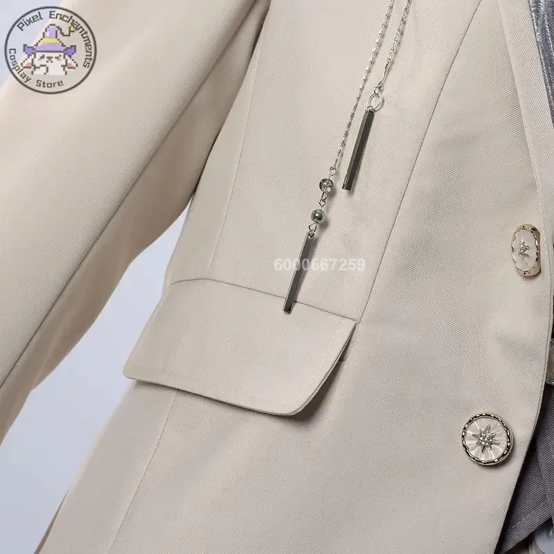 CyGame Love and Deepspace Xavier أزياء الرسوم المتحركة الرمادية زي أداء المسرح للرجال لعب الأدوار في حفلة الهالوين