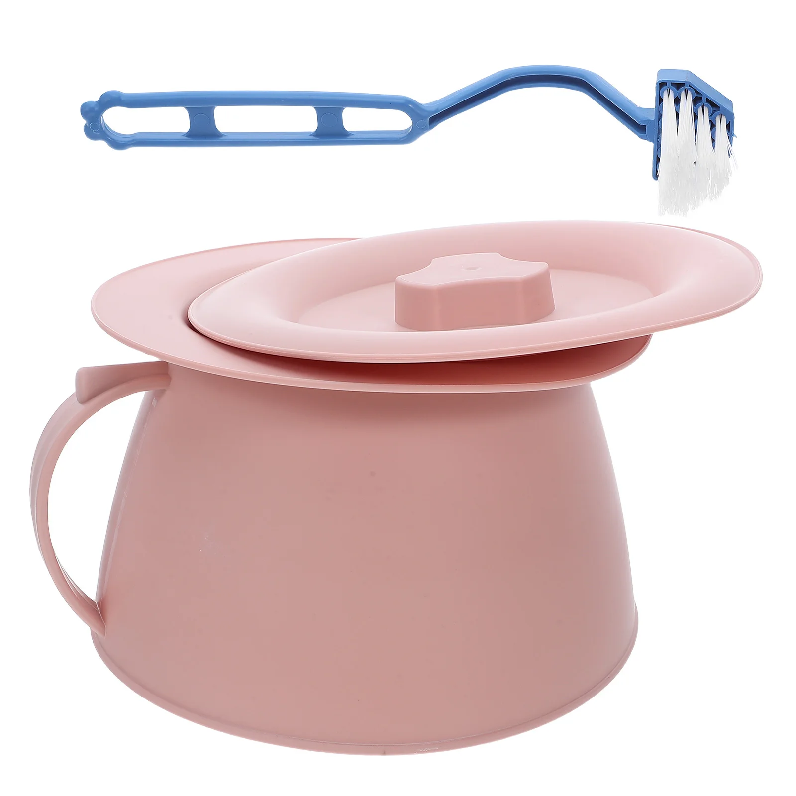 

1.5L Portable Potty Bucket Bedside Commode For Elderly Kids With Brush Durable Nighttime Use Pink Urinal Chamber Pot Toilet For