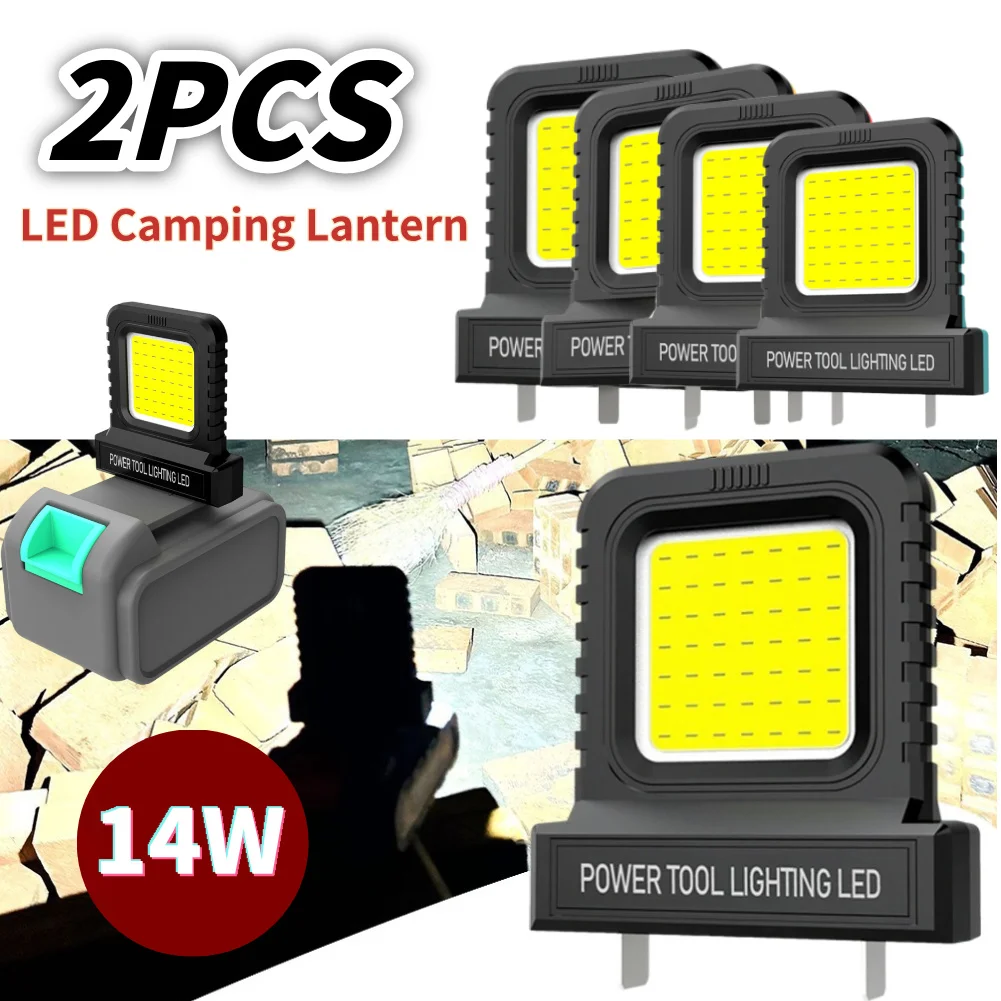 2PCS/1PC 14W 21V Mini Pocket Work Light Inspection Light Long-Lasting Strong Light for Garage Car Repair Camping Fishing