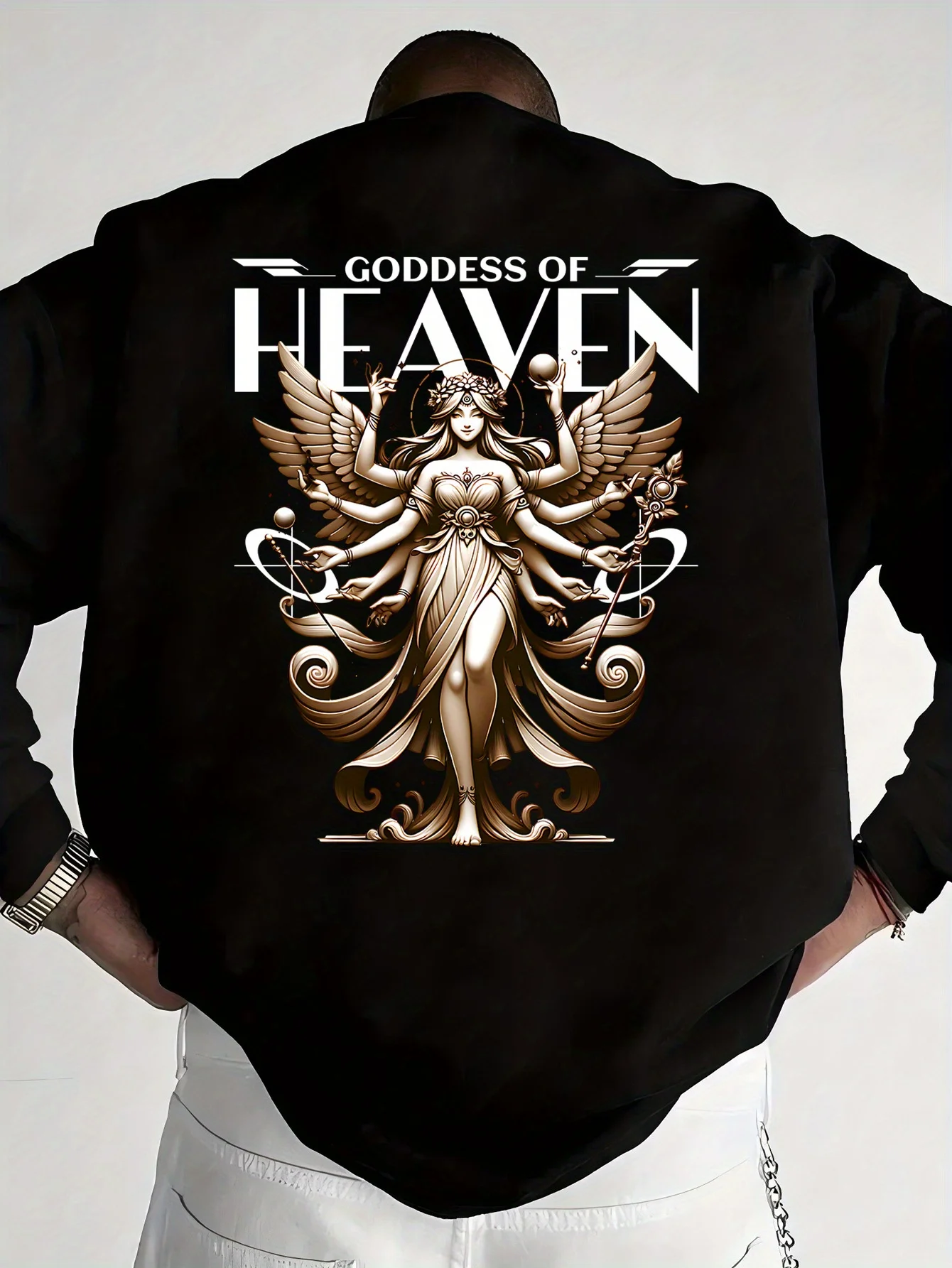 

Angel Devil Graphic Printing Autumn and Winter Men's and Women's Sweatshirts Casual Loose Outdoor Street Sports Training Brand