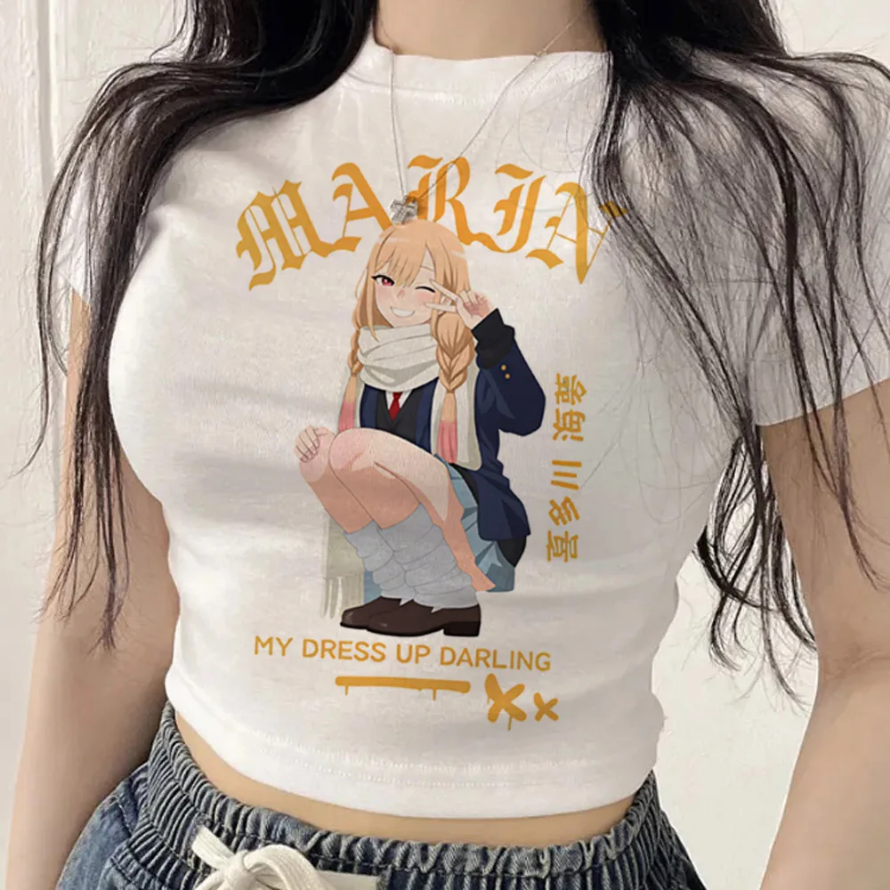 Marin Kitagawa crop top shoujo dollette vintage gyaru 2000s t shirt 2000s japanese gothic party y2k