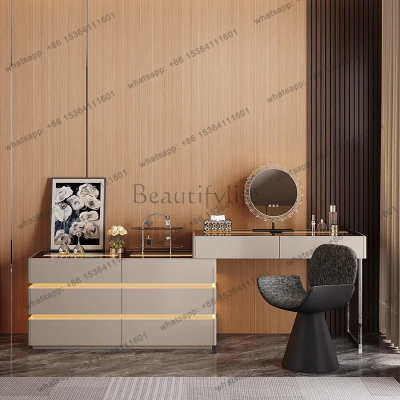 Nordic Elegant Vanity Table Minimalist Contemporary Trendy Classic Vanity Table Premium Aesthetic Meuble Chambre Furniture