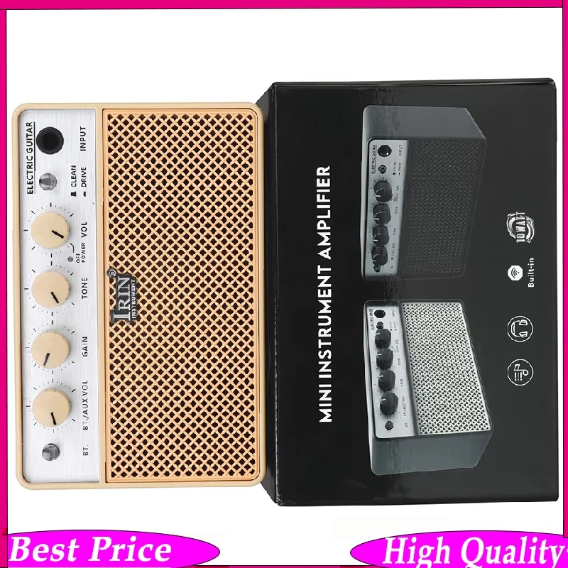 

IRIN BA-10 Portable Bluetooth Guitar/Bass Mini Amplifier Built-in Speaker & Wireless Audio Streaming | Rechargeable Amplifier