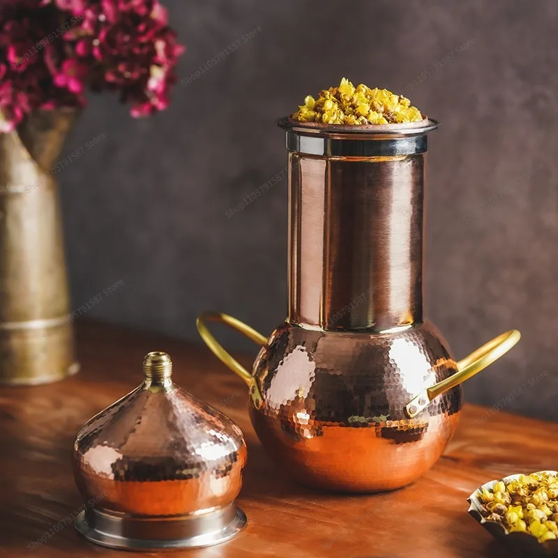 For Hydrosol Machine Household Small Flower Essential Oil Distiller Ancient Copper Brandy High-end Foreign Wine Purification