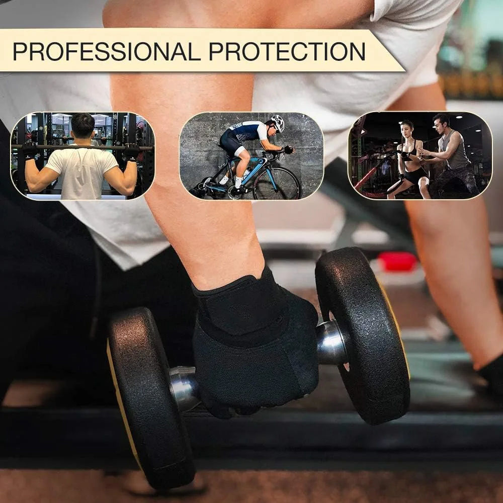 Sport-Gewichtheberhandschuhe, fingerlose Trainingshandschuhe, Fitnesshandschuhe für Radfahren, Wandern, Boxen, Übungstraining – Detail 3