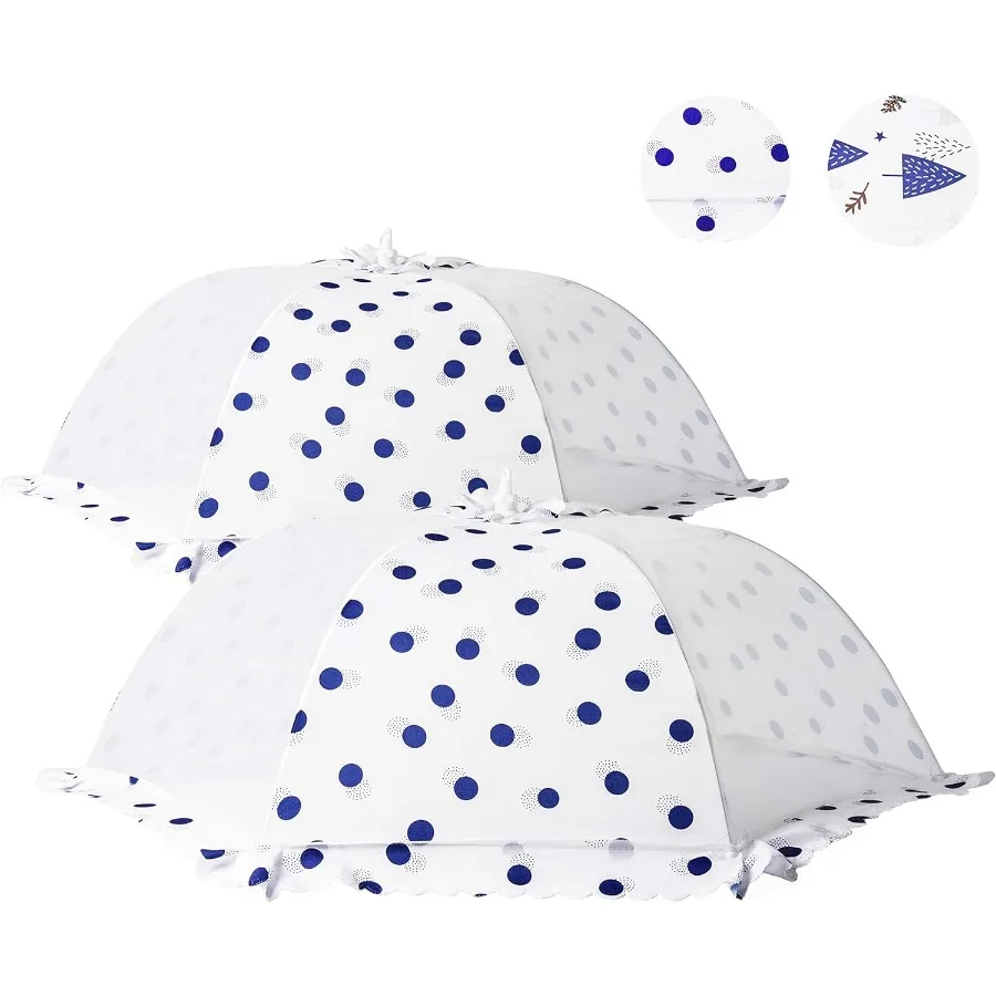 

Mesh Screen Food Tent Covers for Outdoor Camping Picnics and Parties Collapsible Metal Frame with Wave Point Fabric Design Idea