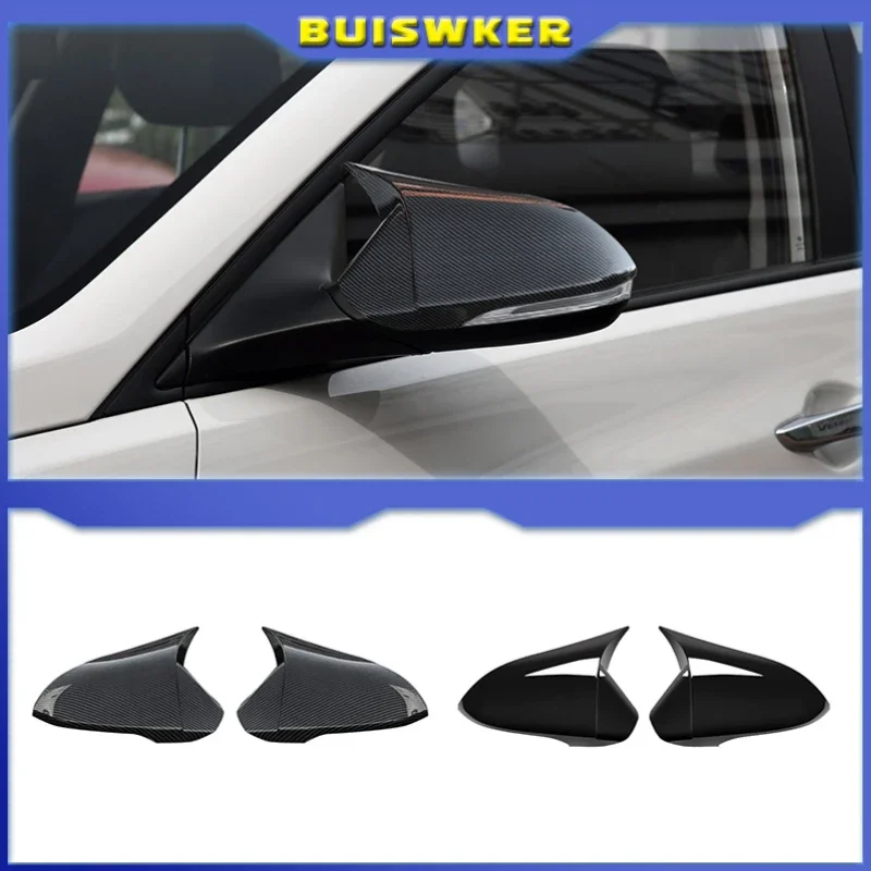 2Pcs Auto ABS esterno a forma di corno specchietto retrovisore copertura Trim Sticker decorazione per Hyundai MISTRA 2014-2019 accessori per Auto