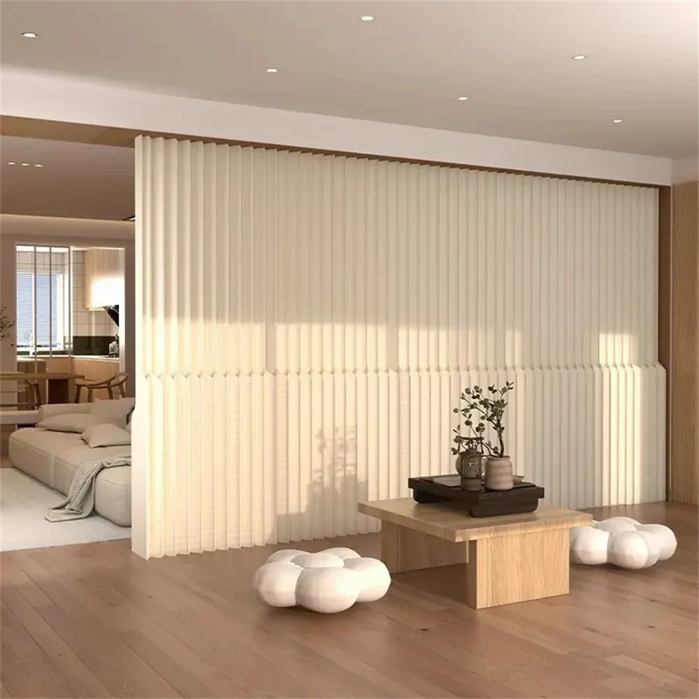 2M Height Creative Home Decor White Organ Paper Wall Screen Room Dividers Office Partition Removable Folding Baffle Fence