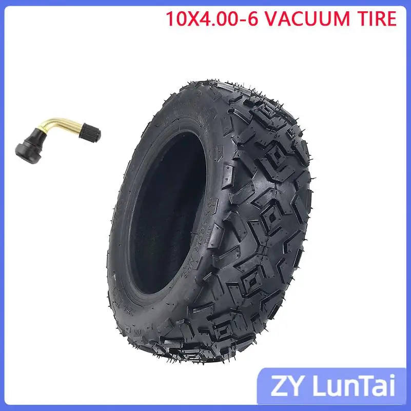 

For Electric Scooter 10x4.00-6 Tire For Off-road Riding Black Vacuum Construction Advanced Tread Design Premium Rubber Material