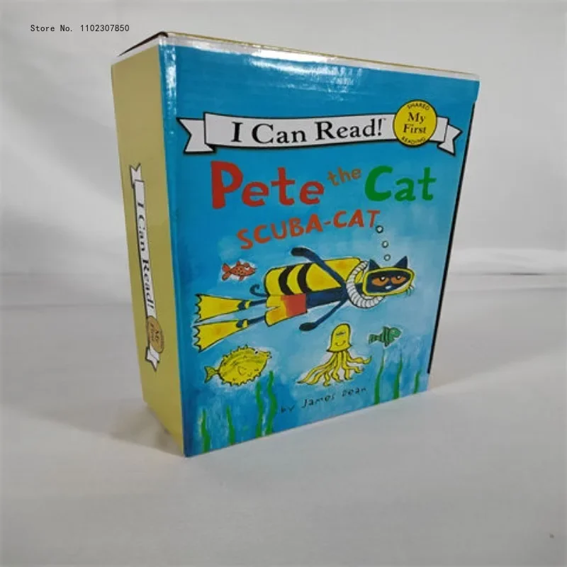 Juego de libros con imágenes de Pete el gato para niños y bebés, cuentos famosos, aprendizaje de cuentos en inglés, lectura para la hora de dormir, 19 libros por caja