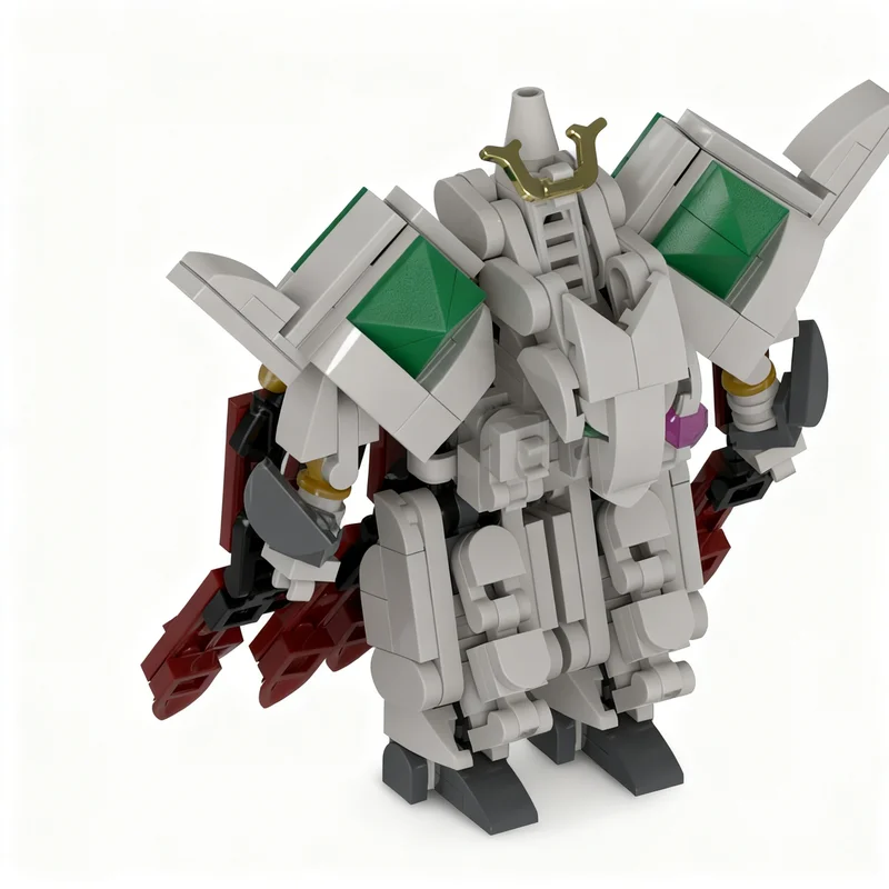 266pcs MOC Escaflowne Transforming Dragon Mech Model Building Blocks Architecture Christmas Gift Toys Assemble DIY Creative Idea