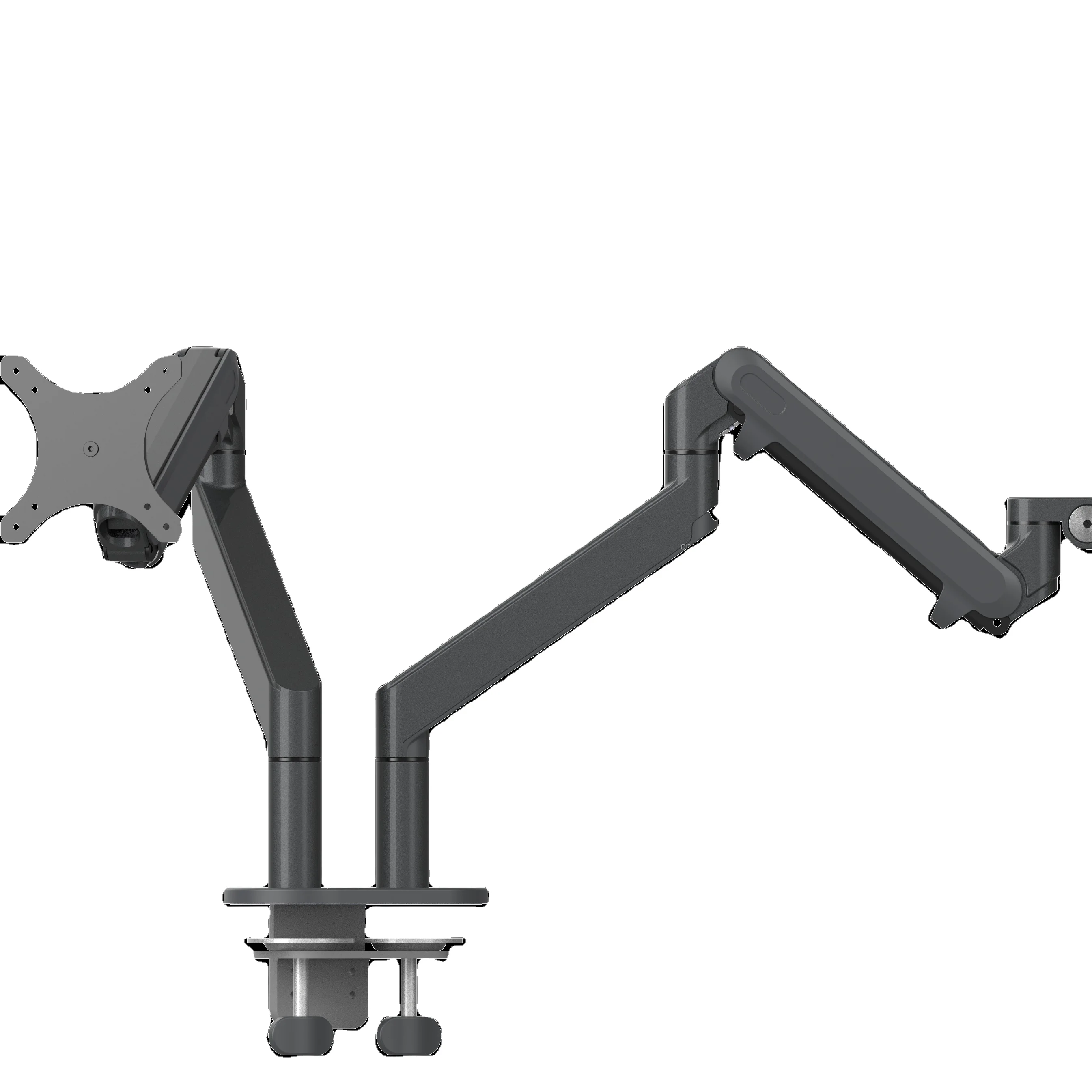 

AOKE Dual Stand Adjustle Desk Mount LCD Arm Aluminum Alloy And Steel Stock Product