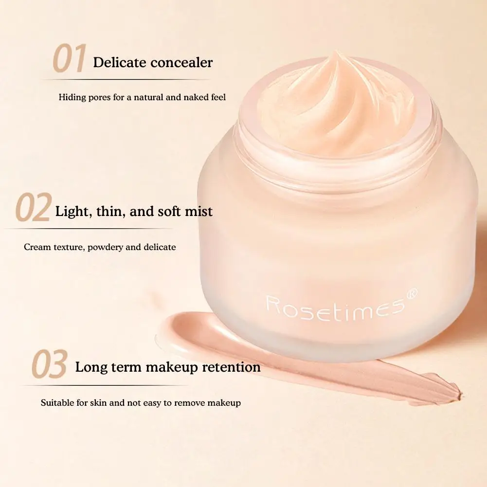 Creme de base suave para mulheres, impermeável e à prova de suor, corretivo, controle de óleo, hidratante, iniciantes, maquiagem facial, J1C7