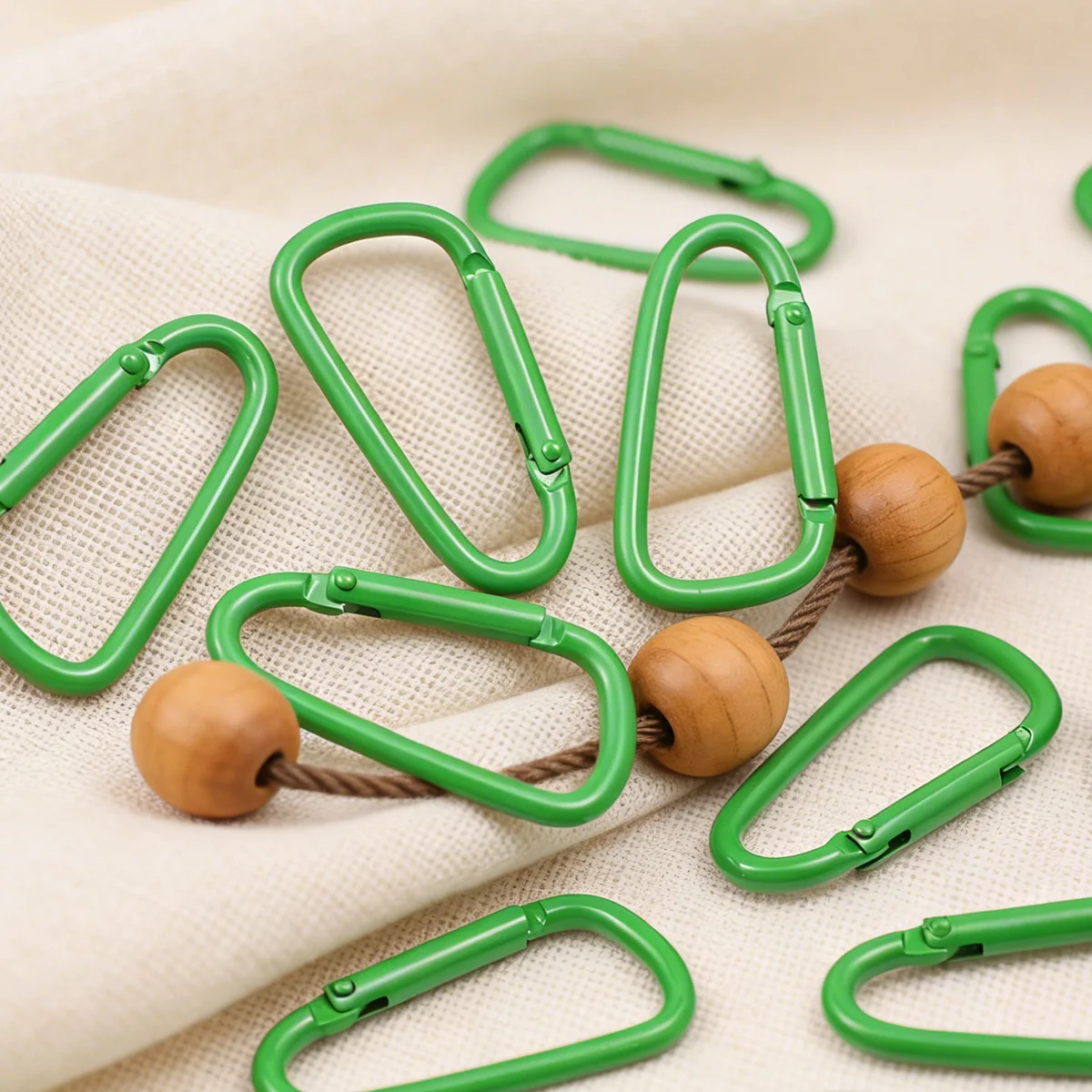 

5/10/20pcs/Lot 24X46mm D Carabiner Hook Green Zinc Alloy Keychain Snap Clip Hooks for Making Diy Jewelry Key Ring Connector