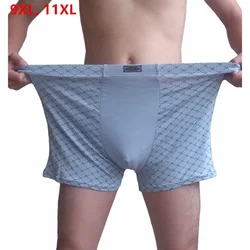 Plus Size 9XL Underwear Men Boxer Para Boxershorts 11XL Shorts Male Bamboo Fiber Loose Soft Large Oversized Modal Underpants