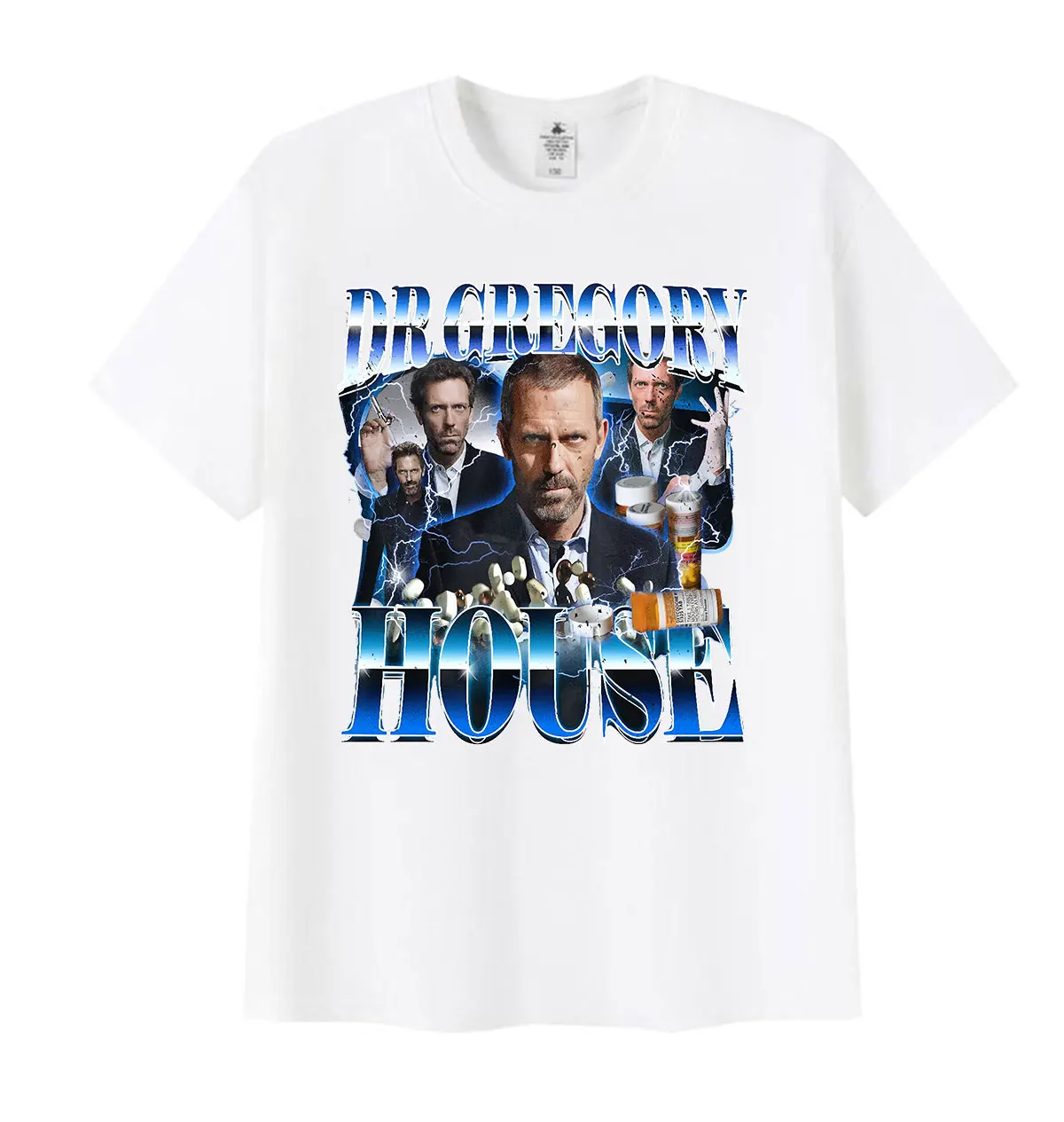 Dr. Gregory House Md Lustiges Meme-Grafik-T-Shirt für Herren, Vintage, Hochwertiges Mode-T-Shirt, Lässig, 100% Baumwolle, Kurzarm-T-Shirt – Detail 3