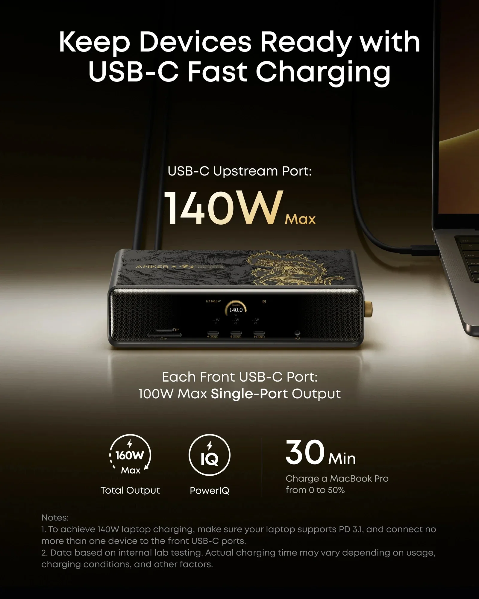 Anker × Black Myth: Wukong Edition Anker Prime Docking Station (14-in-1, Triple Display, DisplayLink) with DL7400