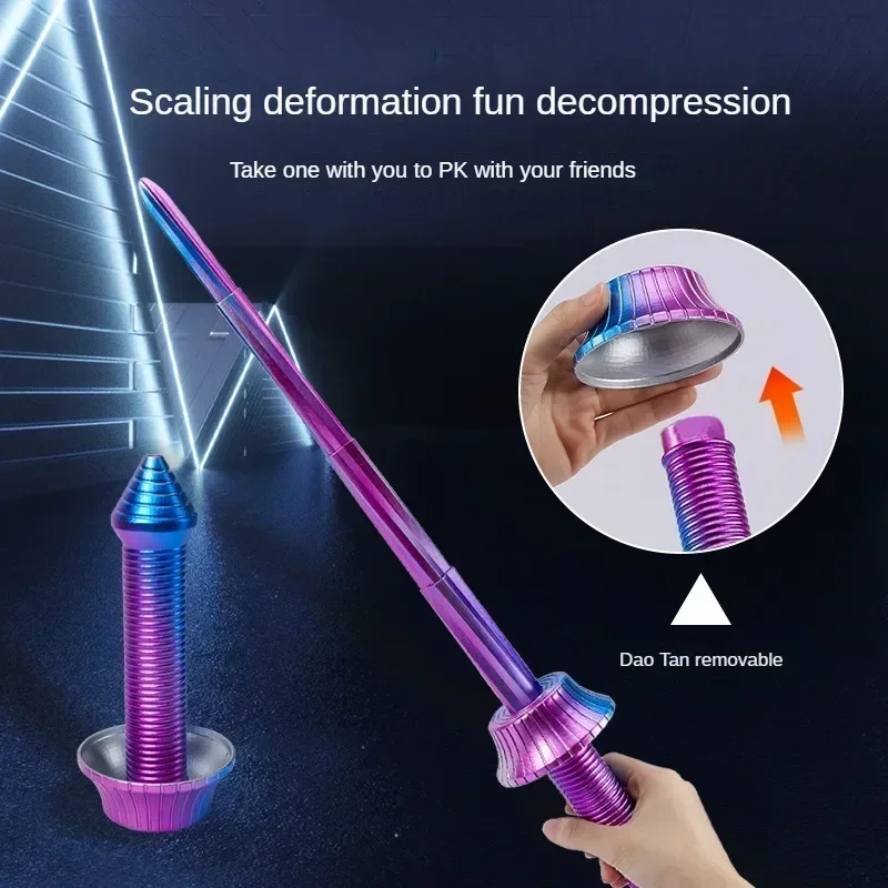 3D Gravity Telescopico Spirale Samurai Spada Sollievo dallo stress Giocattolo antistress Cosplay Prop Decorazioni per la casa Regalo di compleanno Foto Prop
