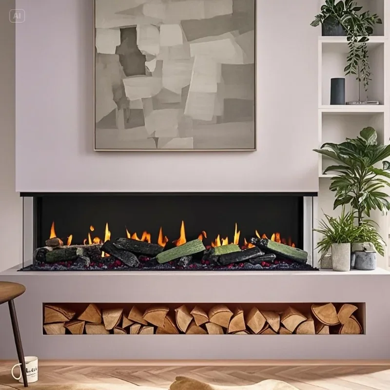 【الأكثر مبيعًا】مواقد كهربائية LCD ملونة مكونة من 13 لونًا ومدفأة كريستالية سائلة ثلاثية الأبعاد لهب مجسمة فقط لورني حقيقي #4