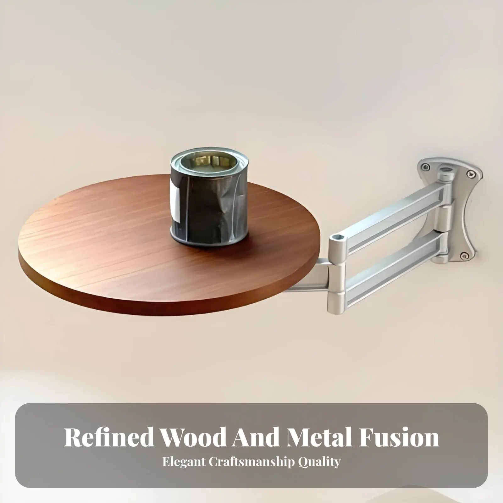 

Round Foldable Shelf Space-Saving Floating Shelf Multi-Purpose Minimalist Design for Students, Bedside, Small Spaces