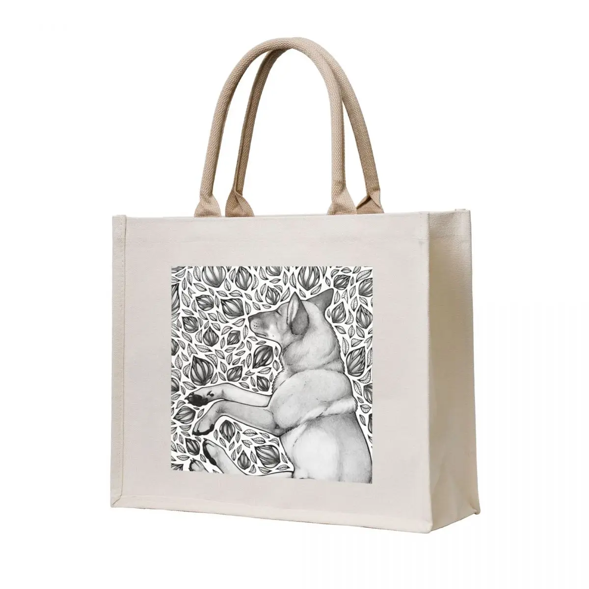 

Dingo Dreaming Tote Bag shopping cart bags reusable shopping bag Customizable tote bag Custom