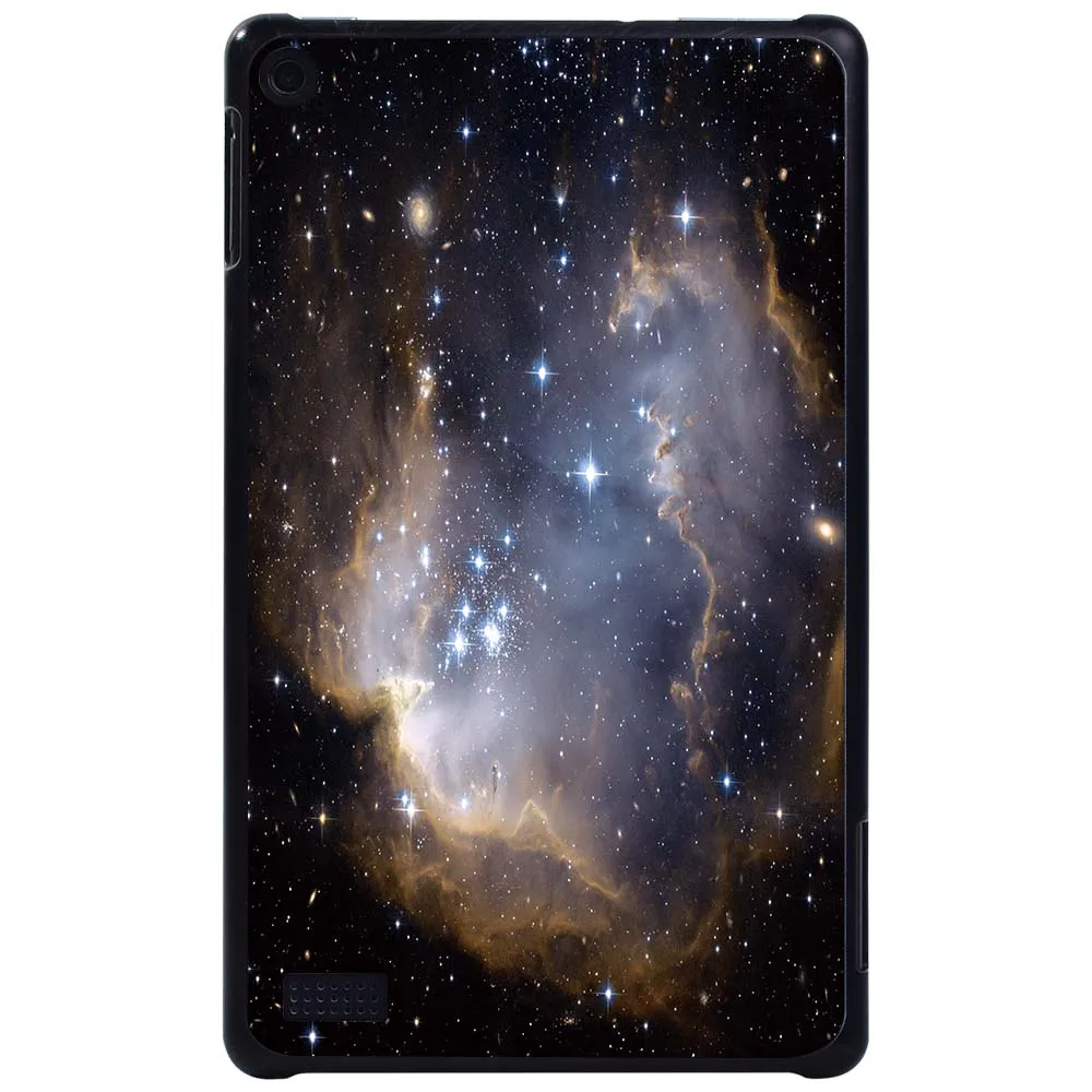 Tablet Back Cover Case for HD 10(5th/7th/9th Gen)/ Fire 7(5th/7th/9th/12th)/HD 8(6th/7th/8th Gen) Space Pattern Slim Hard Shell