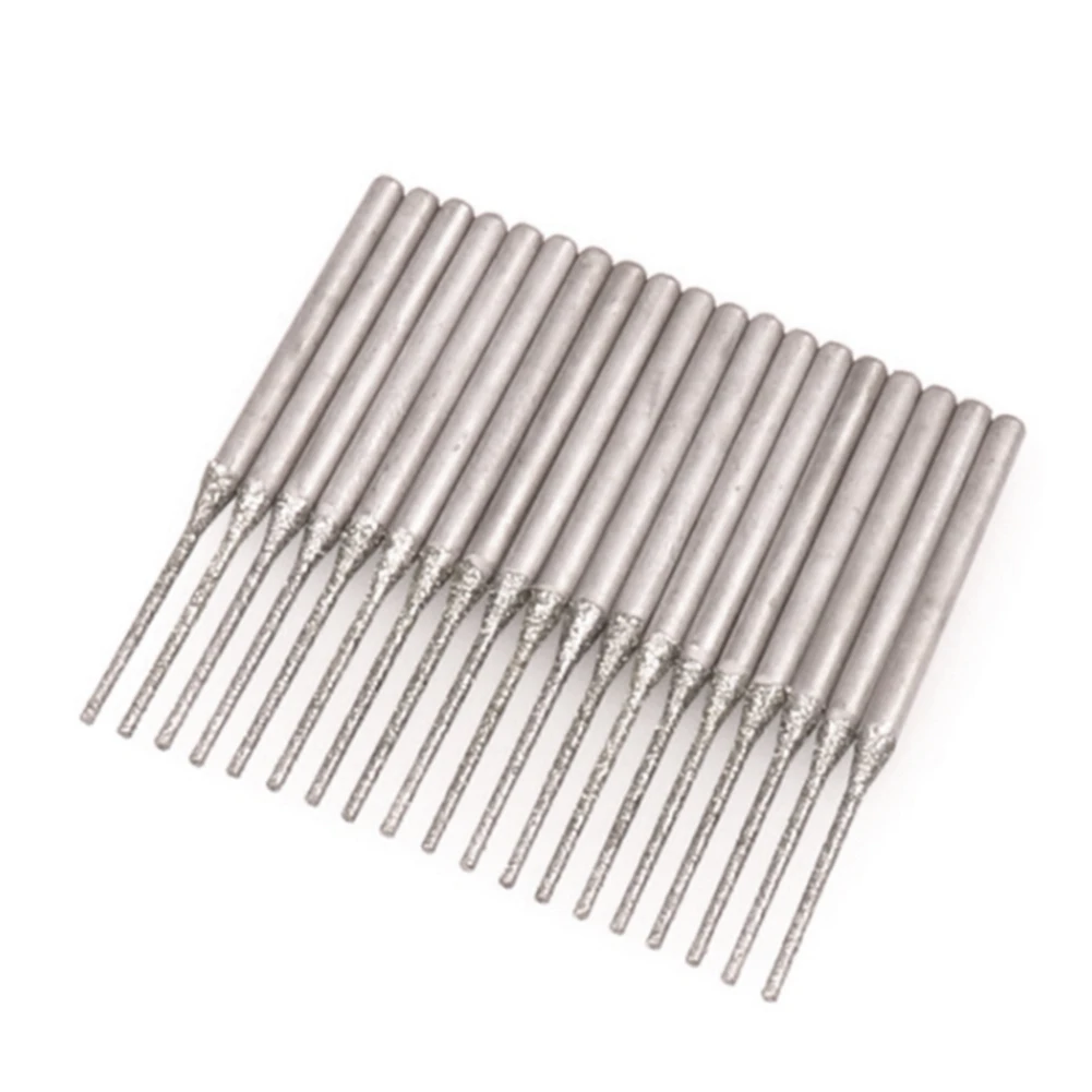 ABKO-100Pcs Ultra-Long Diamond Drilling Bits Emery Diamond Abrasive Bits Peeling Needle A Type Teeth Grinding Burr
