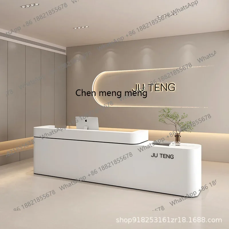 Beauty salon front desk checkout page Clothing store Painting curved bar training institution Company reception desk