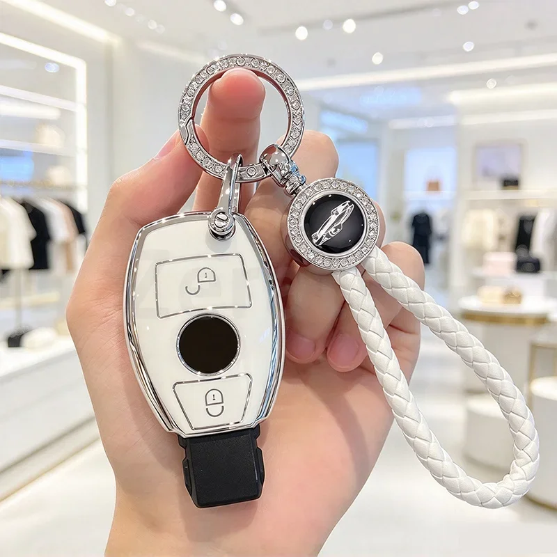 Shell Fob For Mercedes Benz A B C E R Class GLS GLA GLK GLC CLS CLA AMG W204 W205 W212 W463 W176 TPU Car Remote Key Case Cover