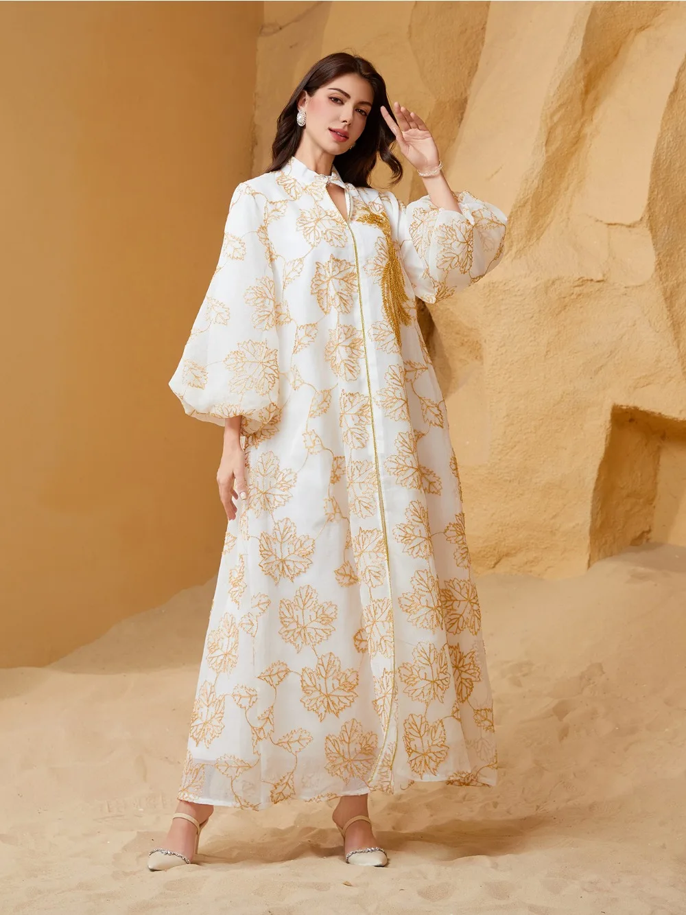 Abito musulmano per le donne Abiti da festa Abaya Ramadan Eid Paillettes Ricamo Arabo Abito lungo Marocco Dubai Caftano Abiti Jalabiya