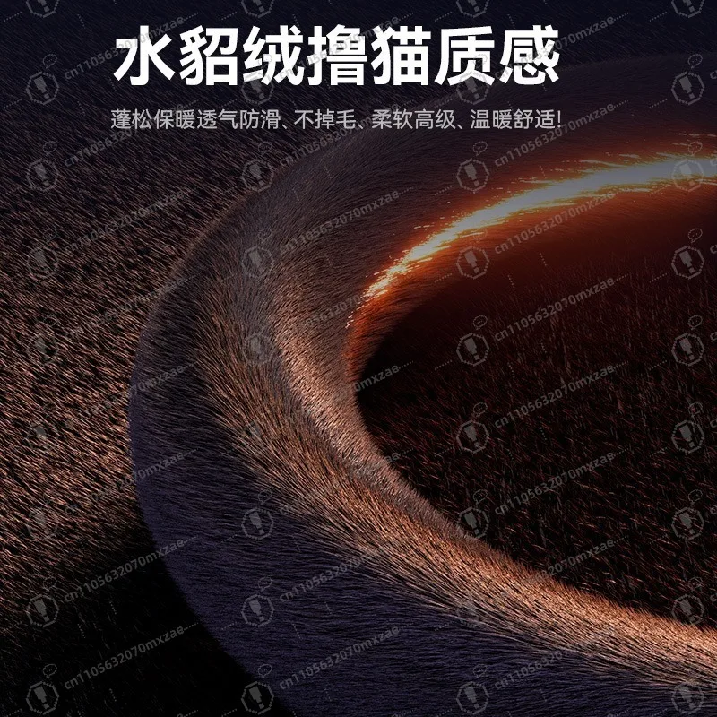 Kabelloser, beheizter Lenkradbezug aus Graphen, Plüsch, ganzjährig, universeller, rutschfester Auto-Handwärmer