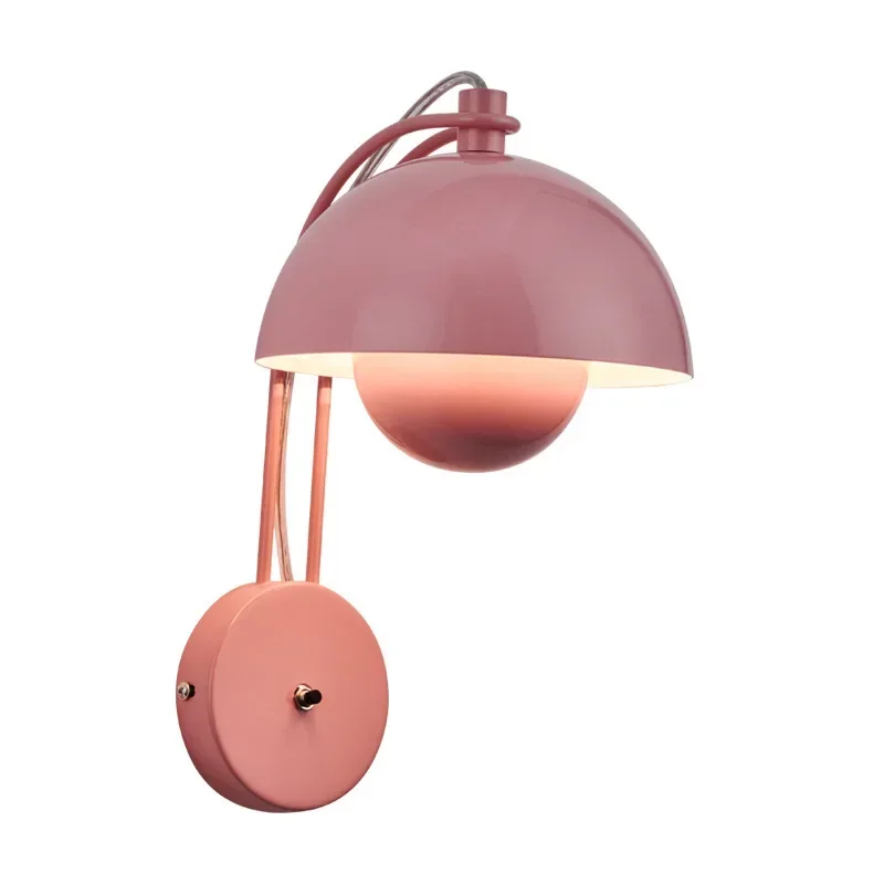 Creative mushroom bedside hotel aisle corridor porch decoration cream wind led wall lamp