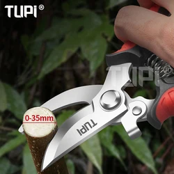 TUPI Professional Bypass Pruning Shears Garden Scissors for Tree Trimming Durable Hand Clippers with Ergonomic Non-Slip Handle