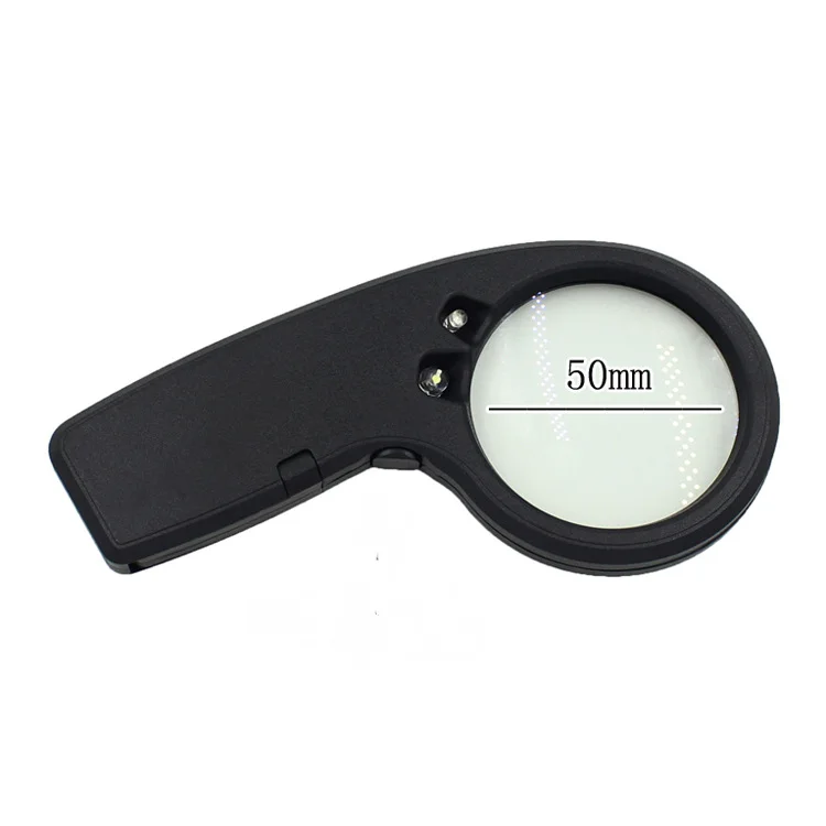 4X Loupe Magnifying Glass with Led Light Pocket Magnifier Portable 50Mm Jewelry Reading Magnifier