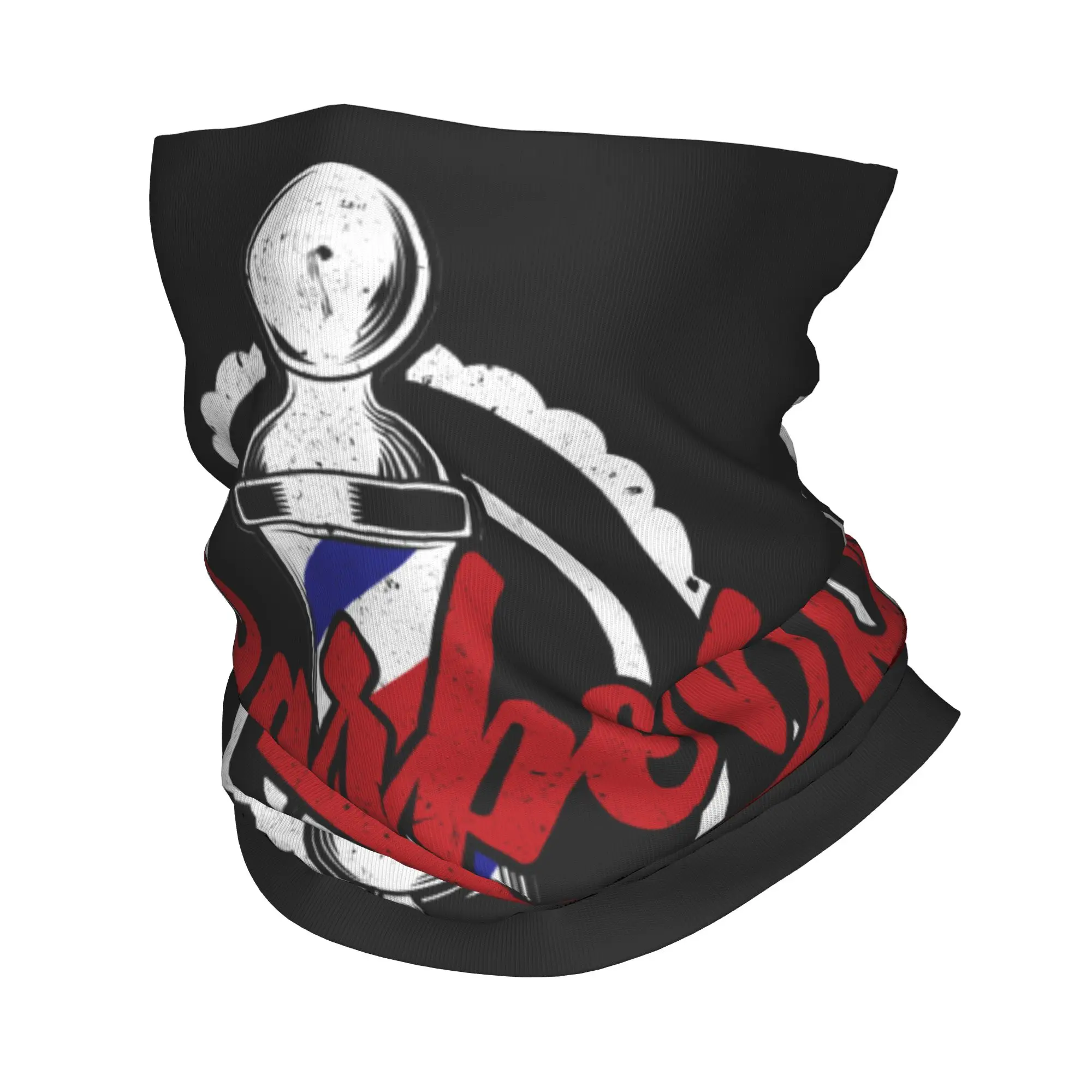 

Custom Vintage Barber Pole Bandana Neck Gaiter UV Protection Face Scarf Cover Women Men Hairdresser Hairstylist Headband Tube