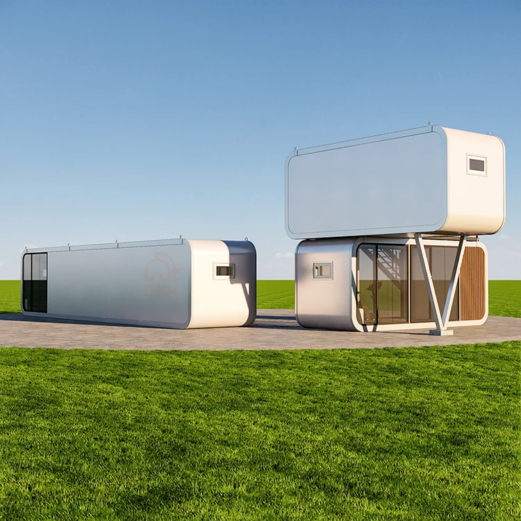 مخصص 40 قدم كابينة النوم الجاهزة طبقة مزدوجة مجموعة غرفة واحدة المنزل الأثاث بالكامل حاوية منزل جاهزة المنزل مع شرفة