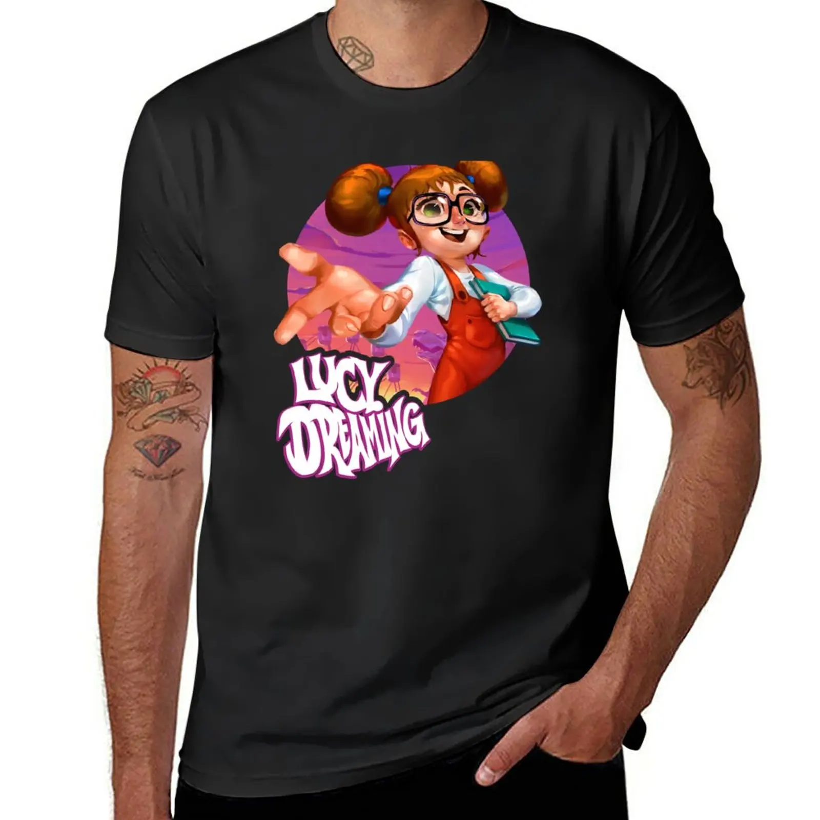 New Lucy Dreaming - Round T-Shirt boys animal print shirt anime Men's t shirts
