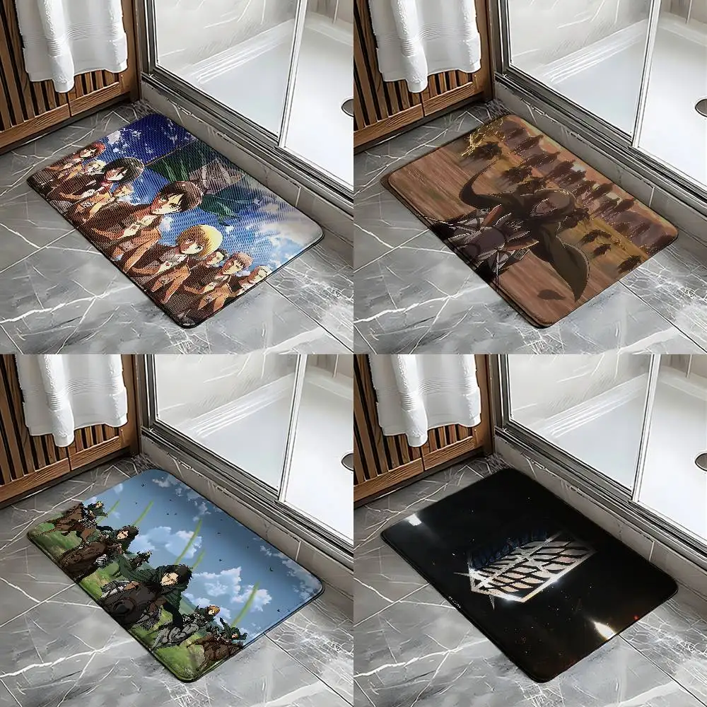 Attack On T-Titan Entry Door Floor Mat Festive Decorations Carpet Bathroom Anti-slip Mat Entrance Doormat