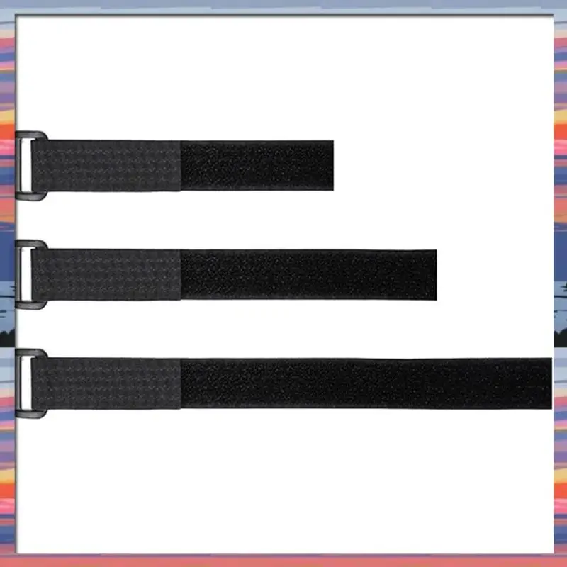 AFBC Adjustable Cable Strap With 50 Buckles Free Cut Length Black Reusable Fastening Cable Tie Securing Strap(32Ftx0.8In)