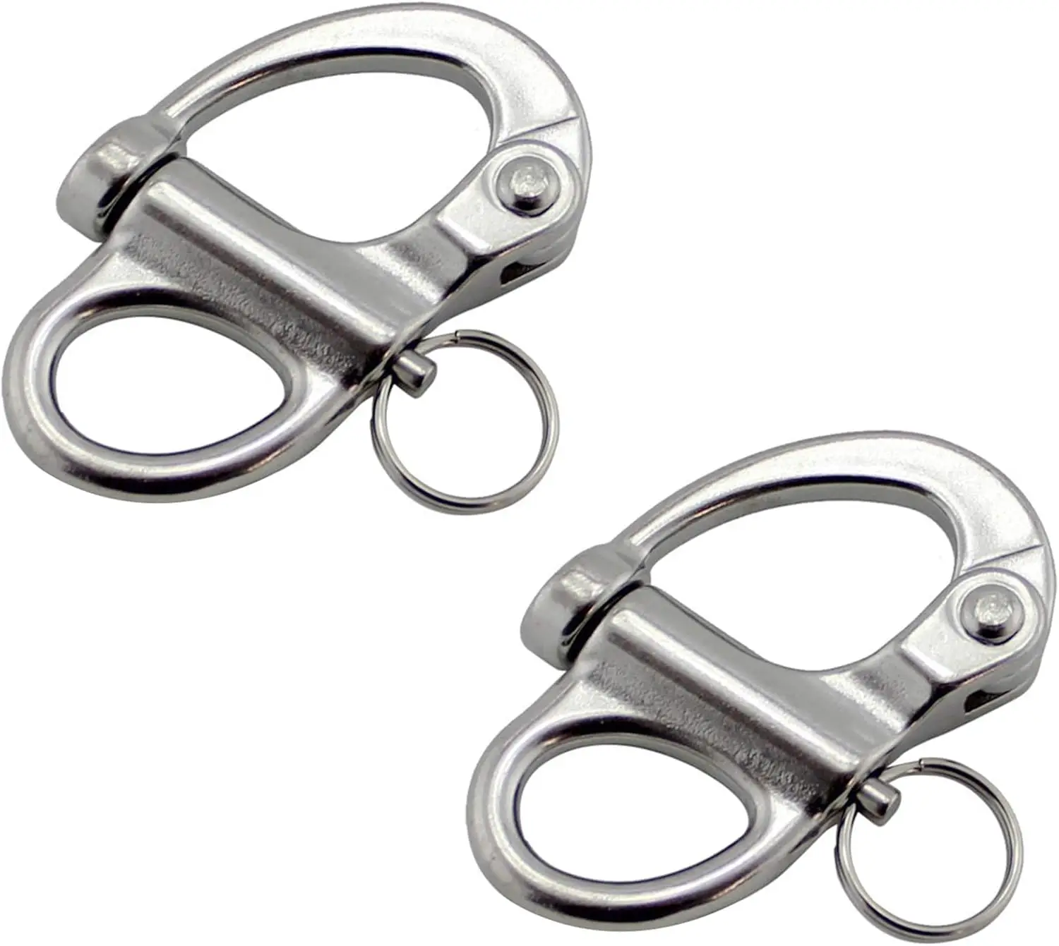 1 Pcs 316 Stainless Steel Fixed Bail Snap Shackle for Bracelet,Sailboat Stainless Steel Fixed Bail Snap Shackle for Bracelet