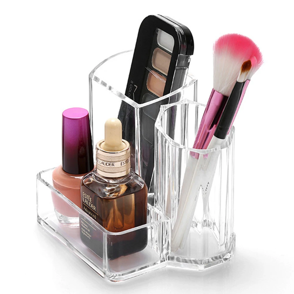

Clear Acrylic Makeup Brush Storage Box Transparent Organizer For Home Durable Replacement Glass Vanity Pantry Container