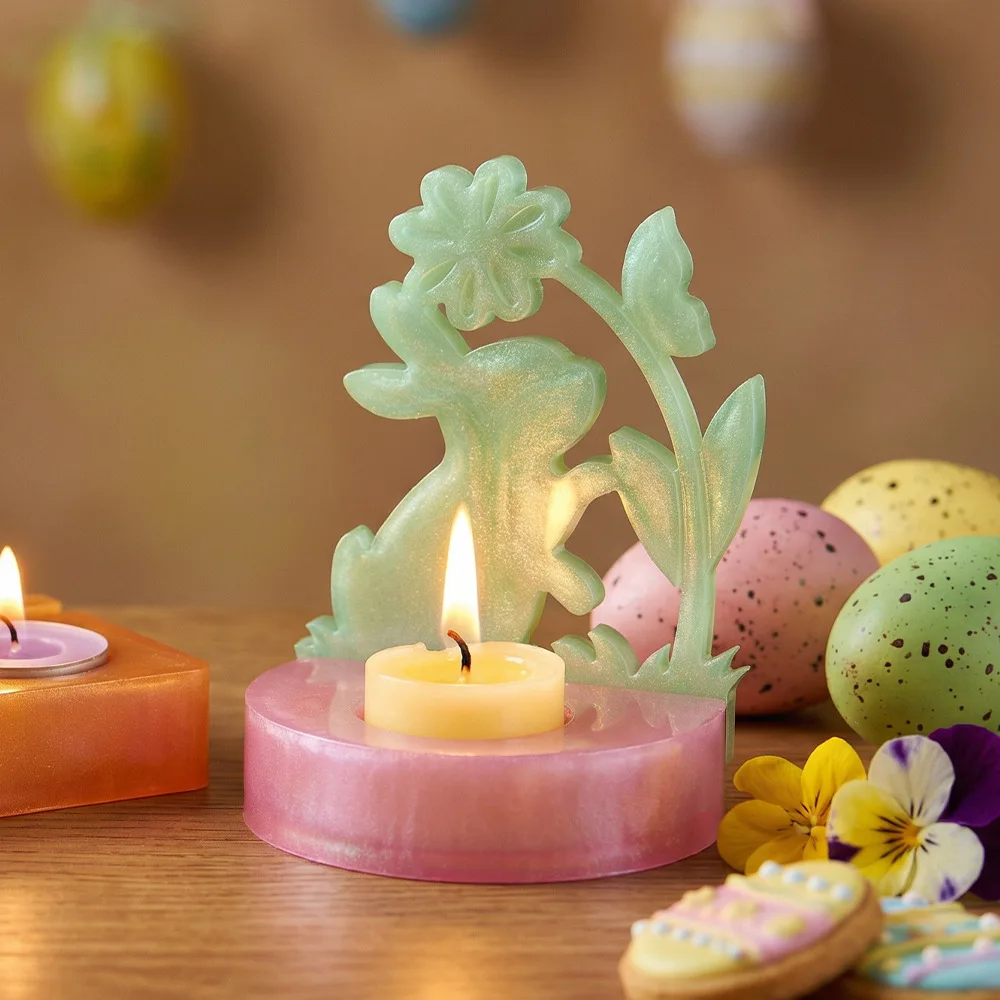 

Силиконовая форма для декоративных изделий в виде кролика, универсальная форма для гипса, для создания цветов, для пасхальных праздников, для изготовления свечей, для творчества