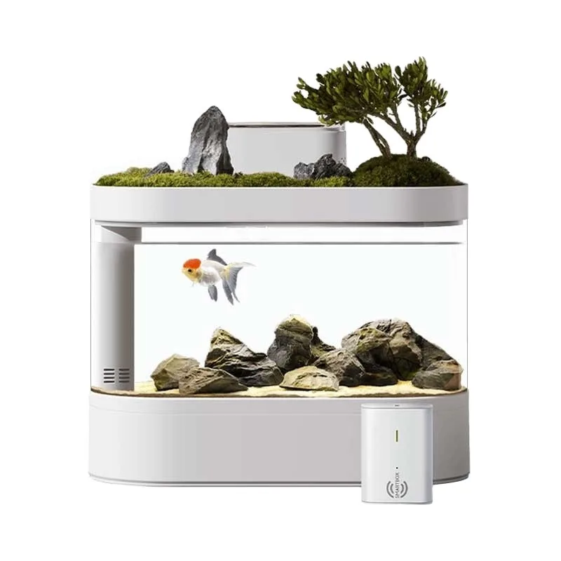 умный аквариум Smart Desktop Aquarium Plastic Ecological Bottom Filter Quiet Pump for Home Office Desk Fish Shrimp Betta Small P