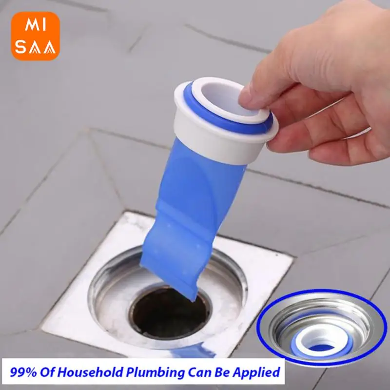 Floor Drain Anti Odor Smell Sinks Sewer Pipe Silicone Stopper Waste Hair Clogging Water Filter Bathroom Kitchen Toilet Strainers