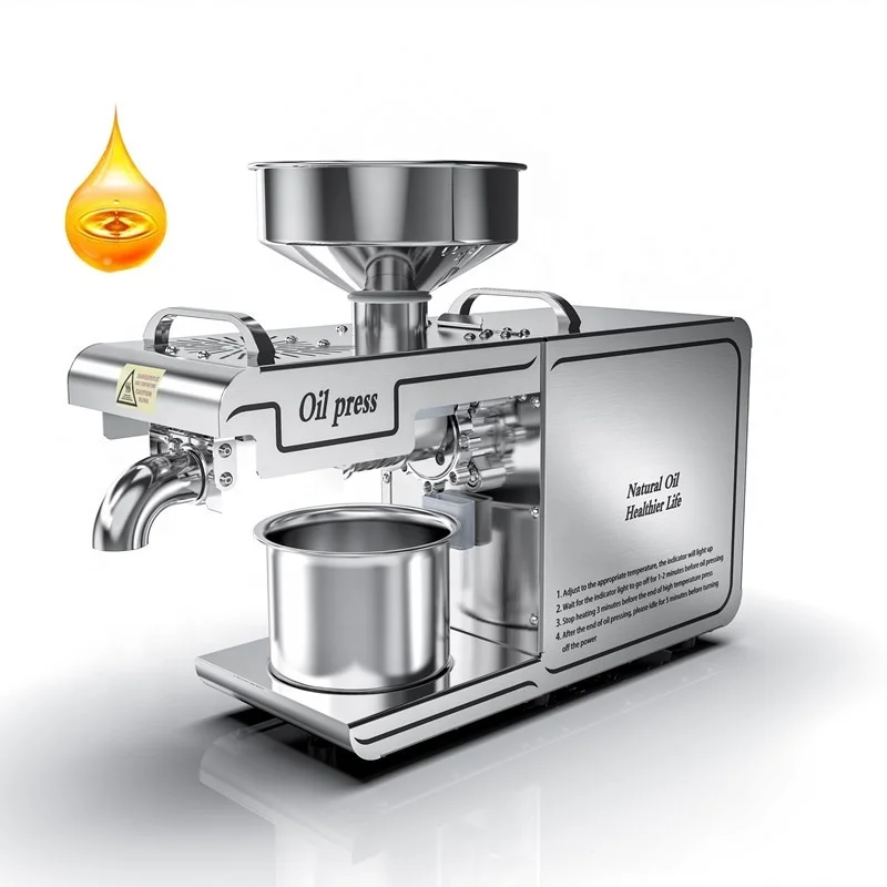 

Ready to Ship Small Automatic Home Use Cold Press Oil Machine Peanut Soybean Olive Oil Press Machine