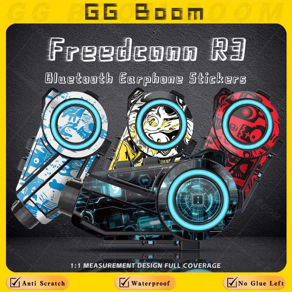 For Freedconn R3 Pro r3 pro Helmet Bluetooth Headset Sticker Decor Motorcycle Intercom Protective Decal Anti-Scratch Waterproof
