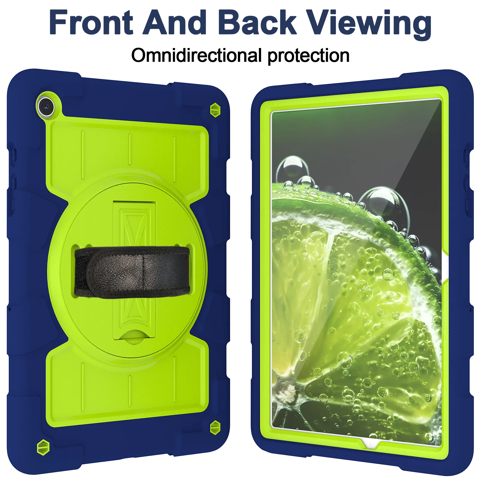 

Heavy Duty Case For Samsung Galaxy Tab A9 Plus 2023 11.0 inch SM-X210 X215 X216 X218U Rotation Stand Cover With Shoulder Strap